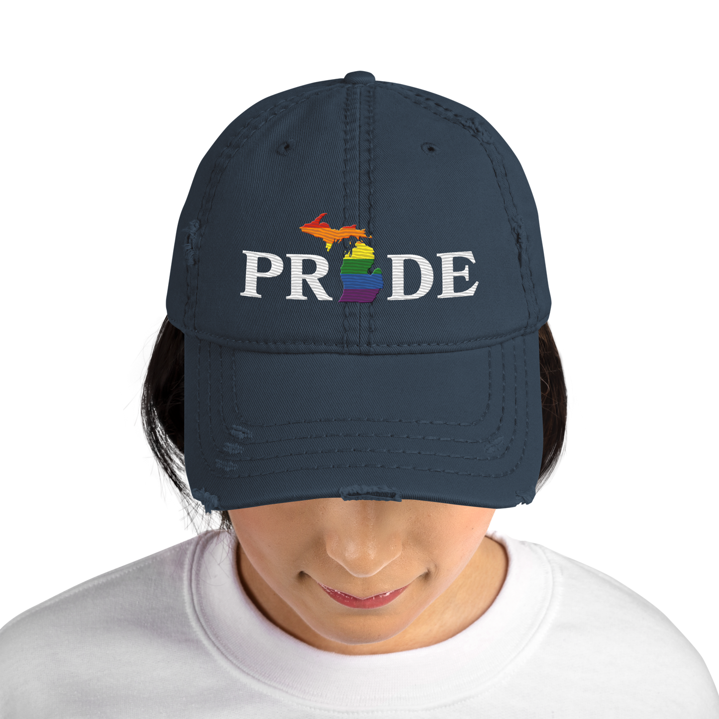 Michigan 'Pride' Distressed Dad Hat