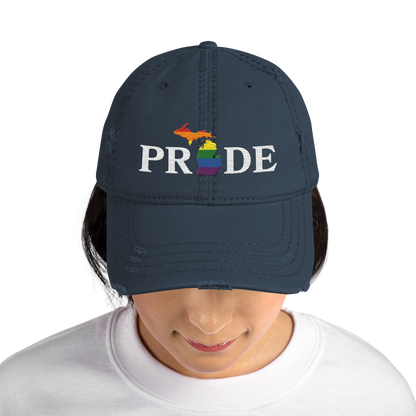 Michigan 'Pride' Distressed Dad Hat