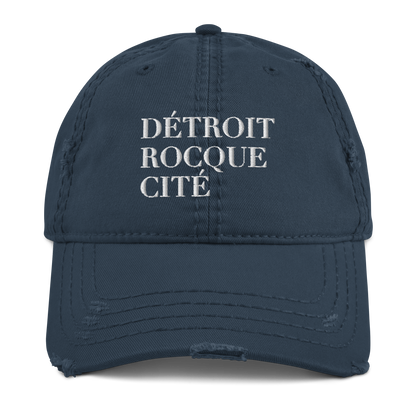 'Détroit Rocque Cité' Distressed Dad Hat