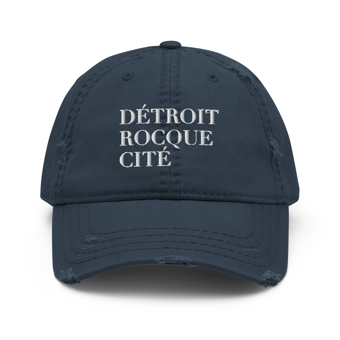 'Détroit Rocque Cité' Distressed Dad Hat