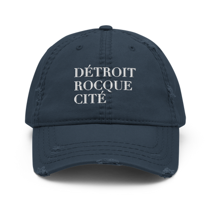 'Détroit Rocque Cité' Distressed Dad Hat