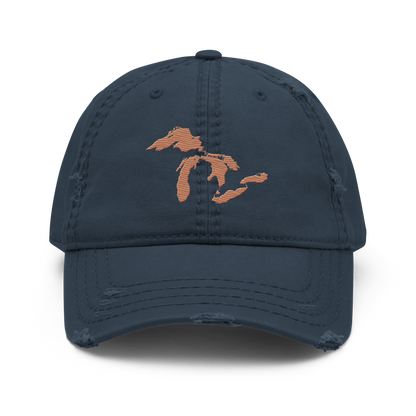 Great Lakes Distressed Dad Hat (Copper Color)