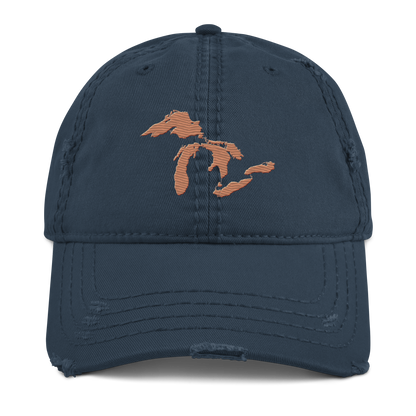 Great Lakes Distressed Dad Hat (Copper Color)