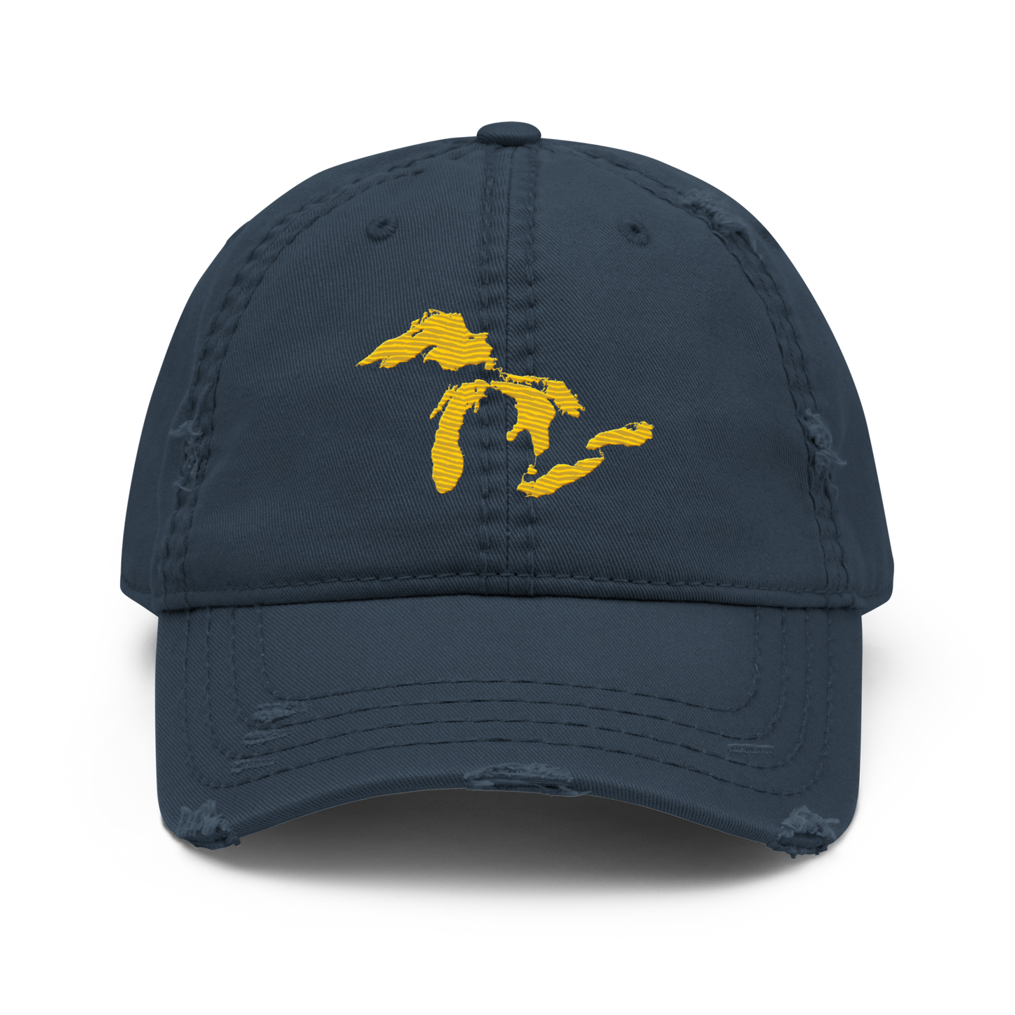 Great Lakes Distressed Dad Hat (Maize)