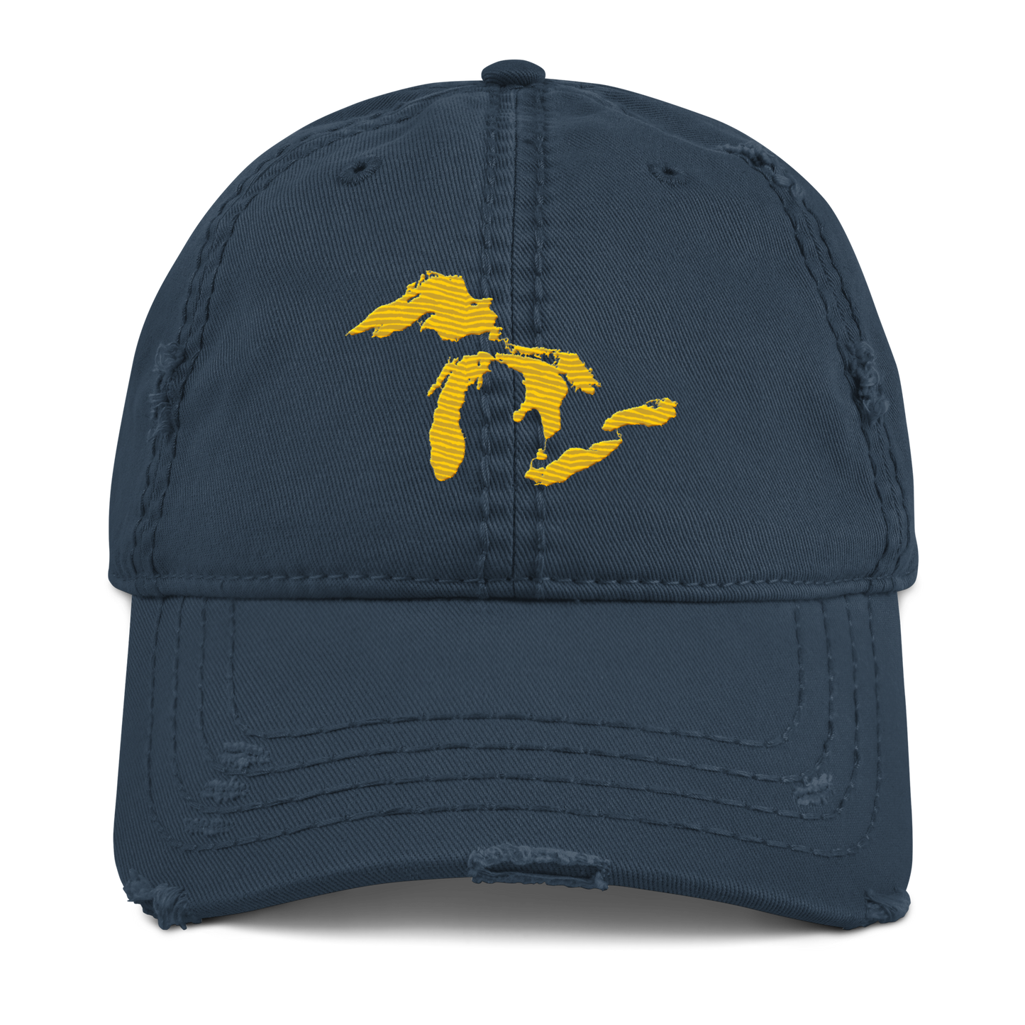 Great Lakes Distressed Dad Hat (Maize)