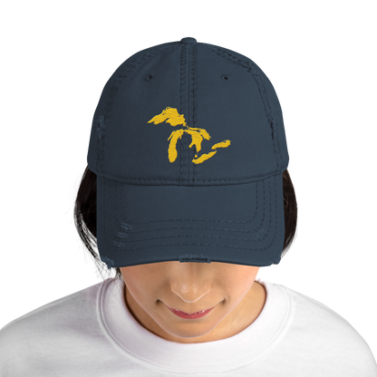 Great Lakes Distressed Dad Hat (Maize)