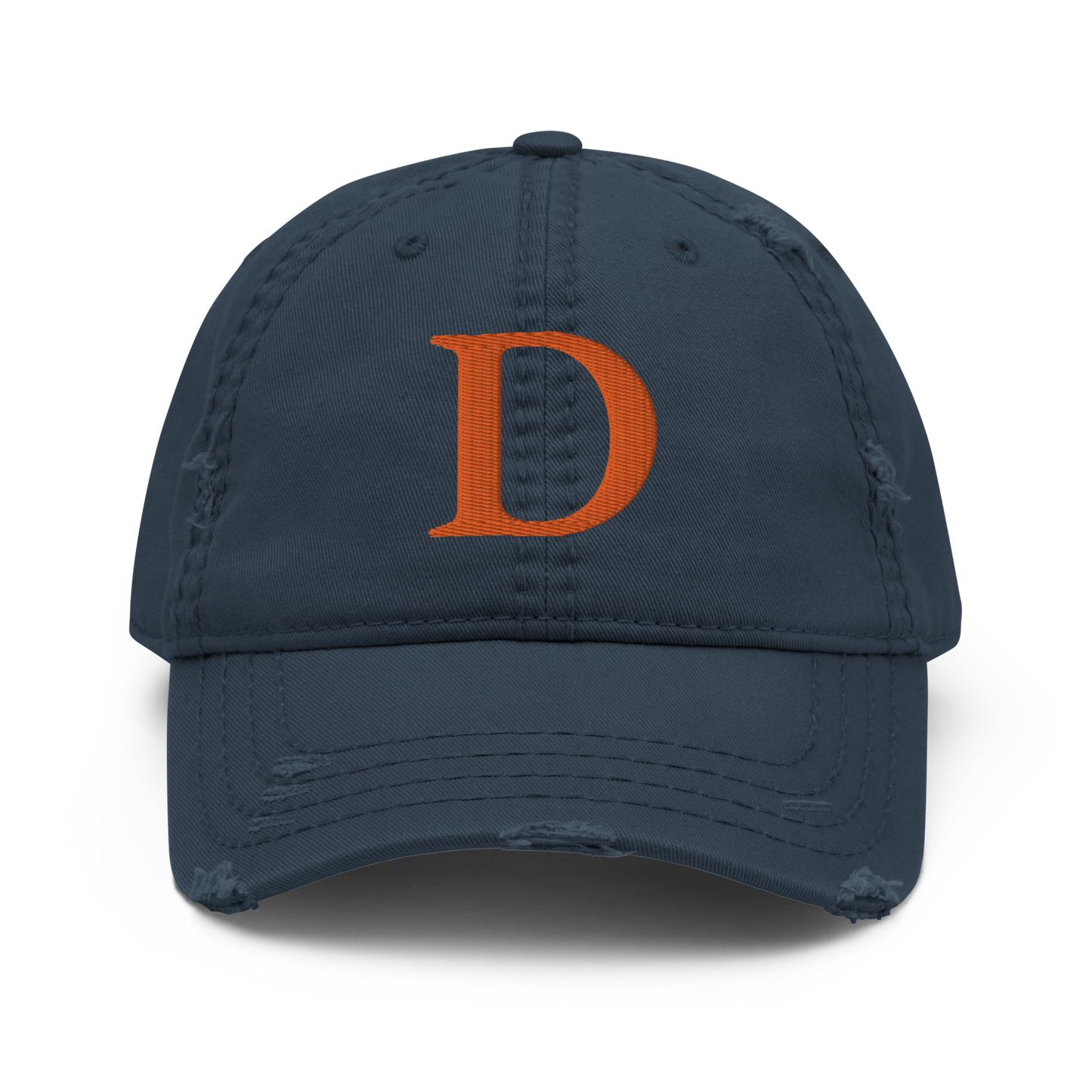 Detroit 'Old French D' Distressed Dad Hat | Orange Embroidery