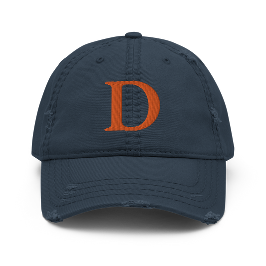 Detroit 'Old French D' Distressed Dad Hat | Orange Embroidery