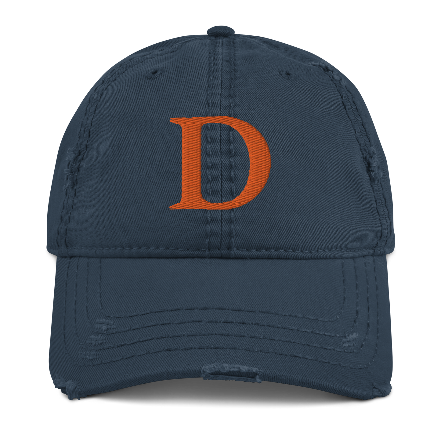 Detroit 'Old French D' Distressed Dad Hat | Orange Embroidery