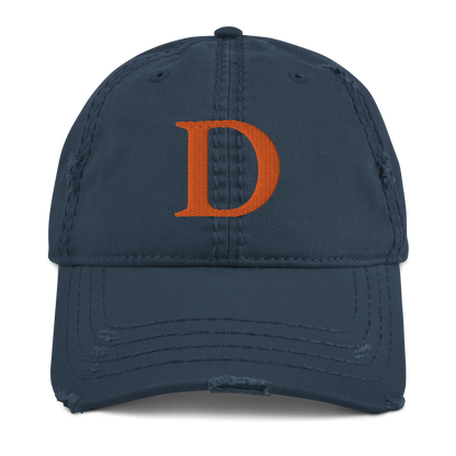 Detroit 'Old French D' Distressed Dad Hat | Orange Embroidery