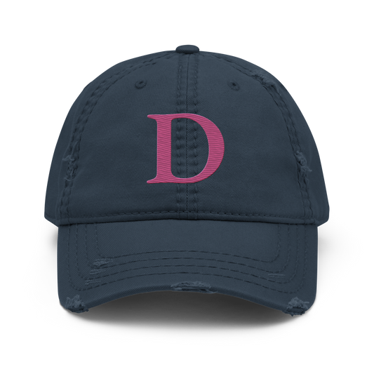 Detroit 'Old French D' Distressed Dad Hat | Apple Blossom Pink