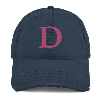 Detroit 'Old French D' Distressed Dad Hat | Apple Blossom Pink