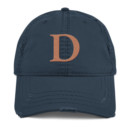 Detroit 'Old French D' Distressed Dad Hat | Copper