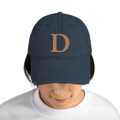 Detroit 'Old French D' Distressed Dad Hat | Copper