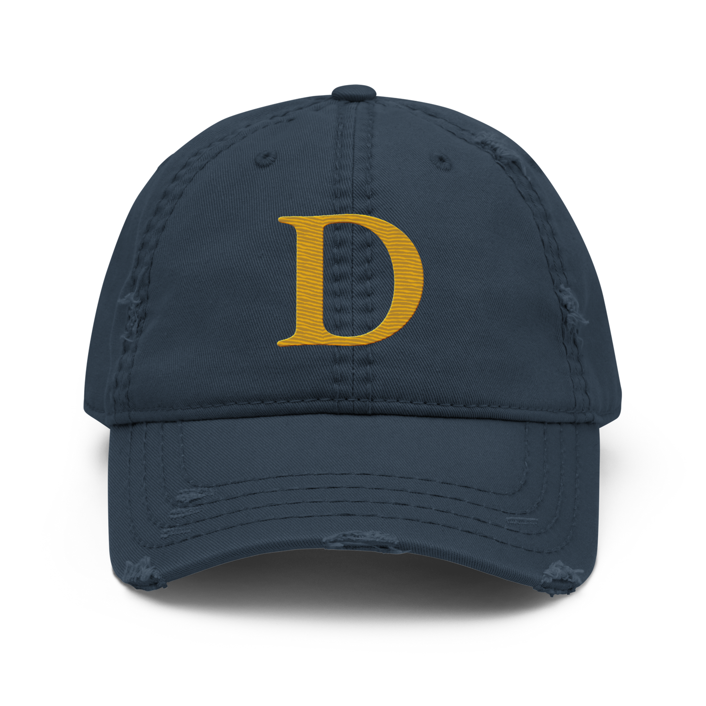 Detroit 'Old French D' Distressed Dad Hat | Gold