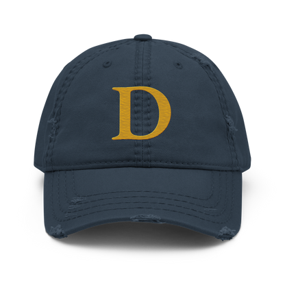 Detroit 'Old French D' Distressed Dad Hat | Gold