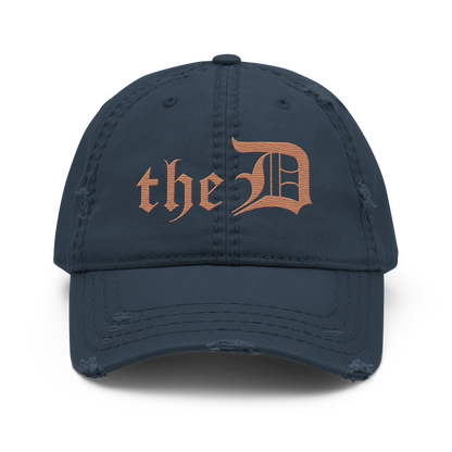 Detroit 'The D' Distressed Dad Hat | Copper