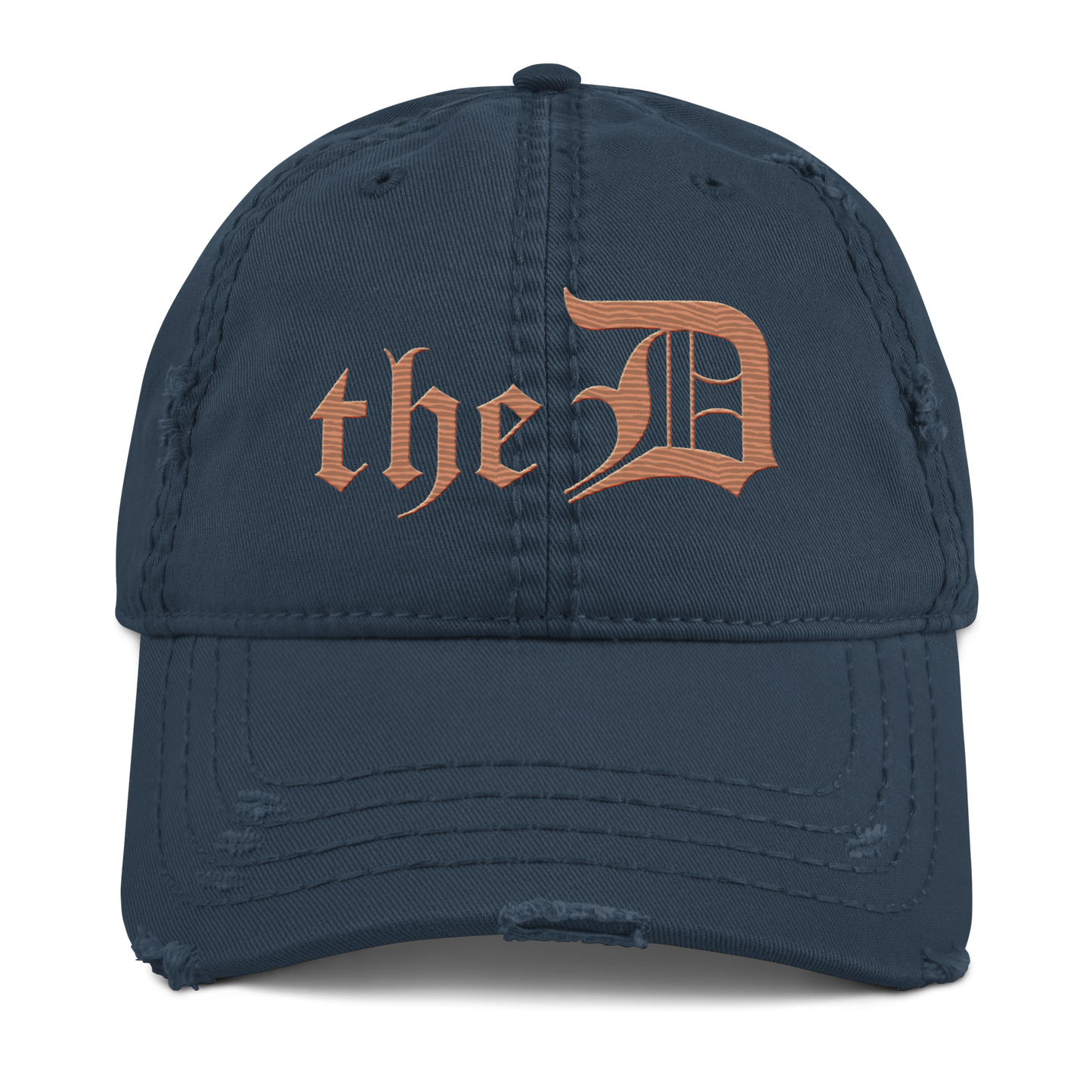 Detroit 'The D' Distressed Dad Hat | Copper