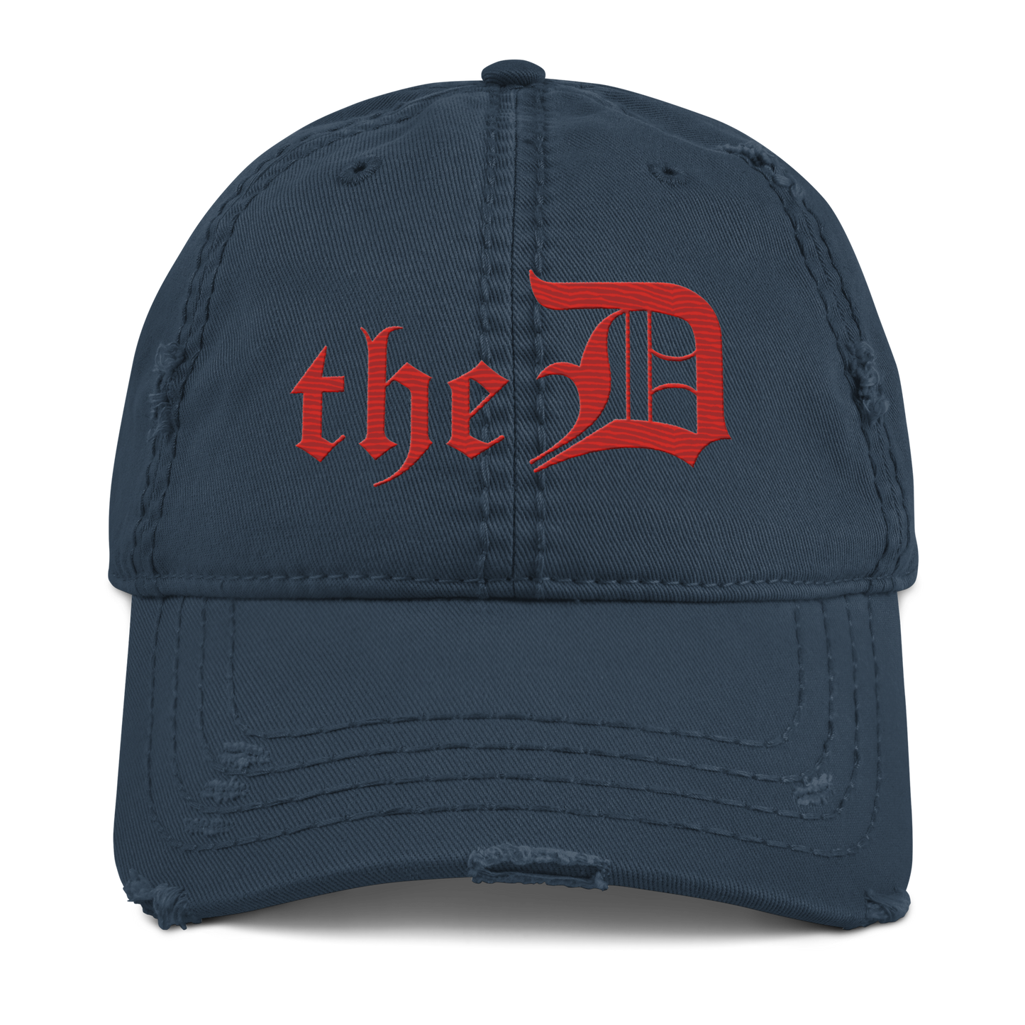 Detroit 'The D' Distressed Dad Hat | Aliform Red