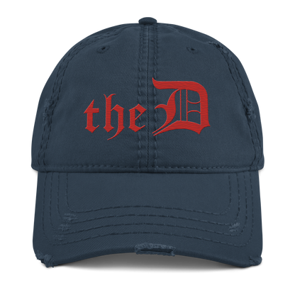 Detroit 'The D' Distressed Dad Hat | Aliform Red