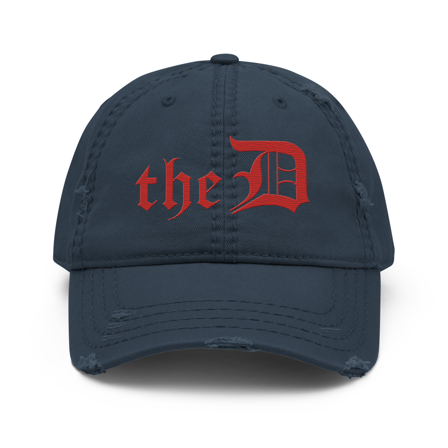 Detroit 'The D' Distressed Dad Hat | Aliform Red