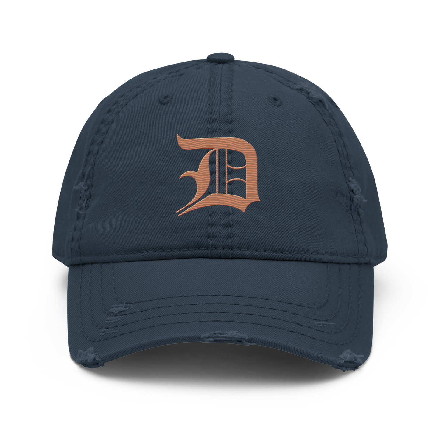 Detroit 'Old English D' Distressed Dad Hat (Copper)