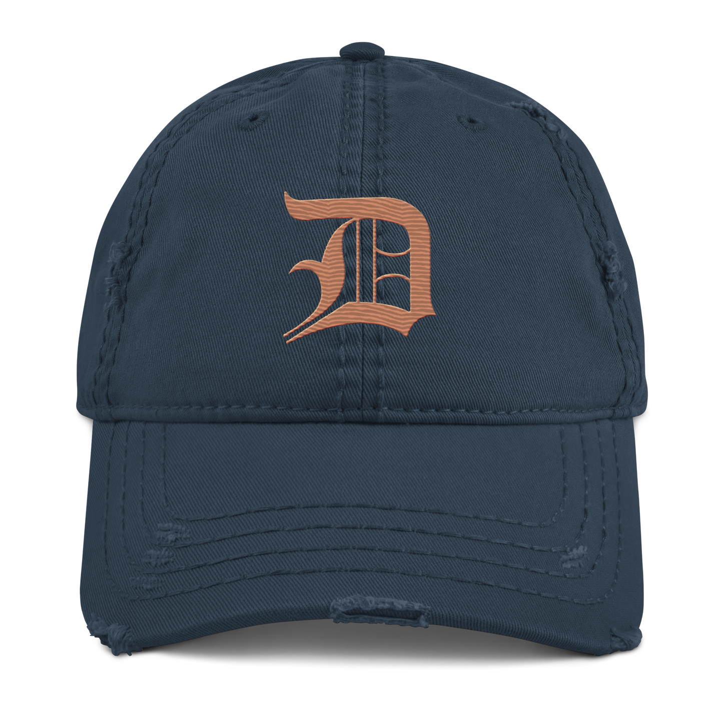 Detroit 'Old English D' Distressed Dad Hat (Copper)