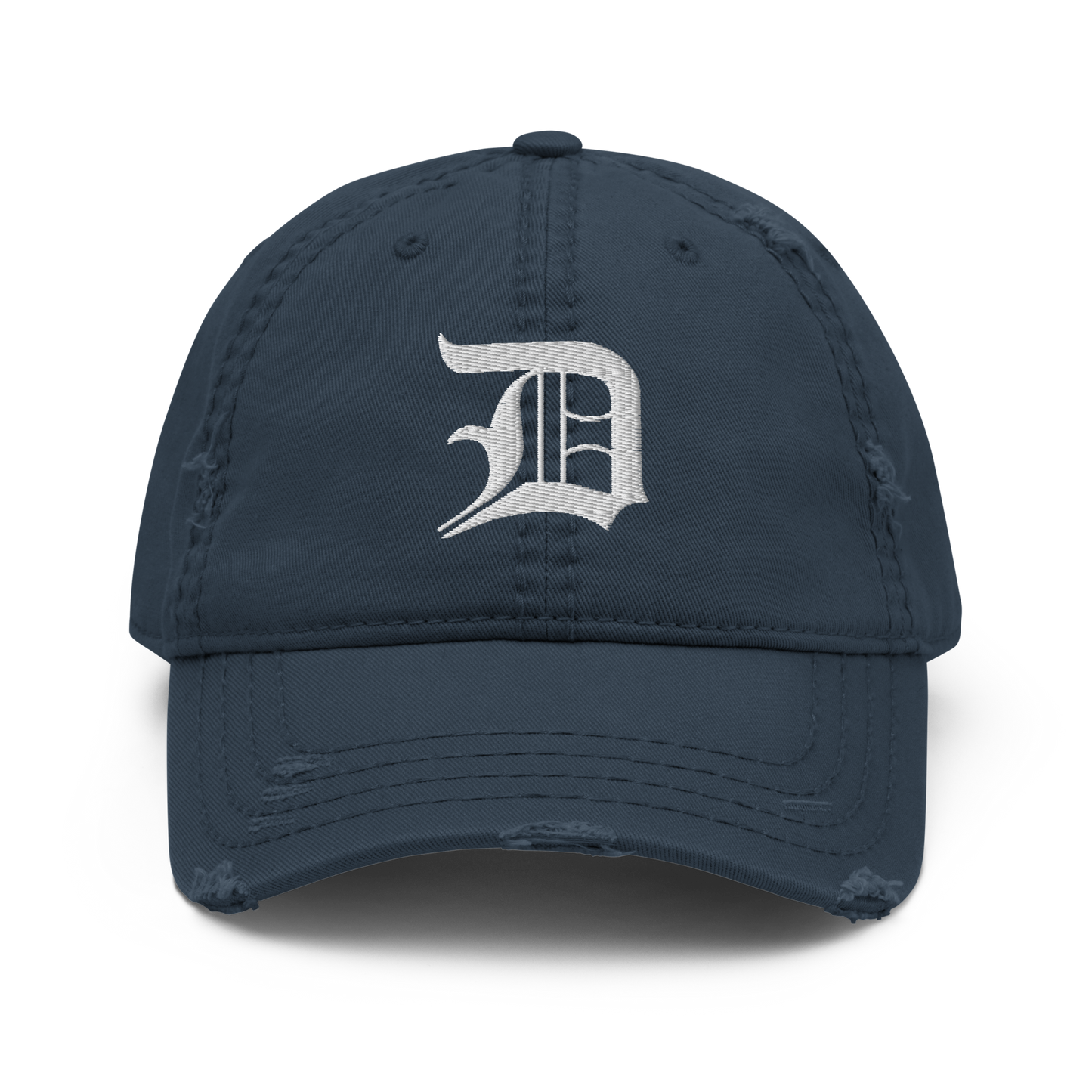 Detroit 'Old English D' Distressed Dad Hat