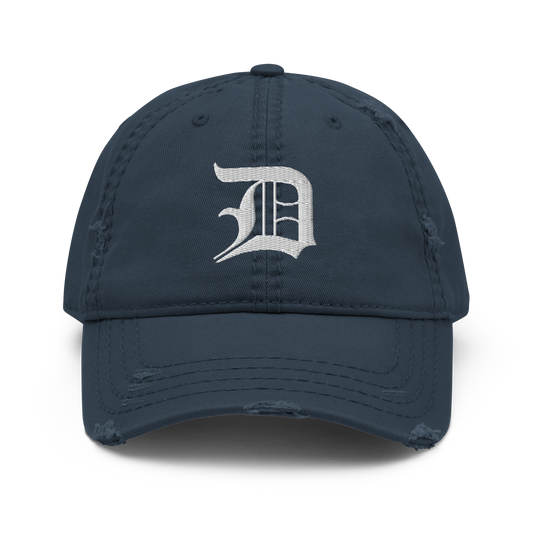 Detroit 'Old English D' Distressed Dad Hat