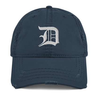 Detroit 'Old English D' Distressed Dad Hat