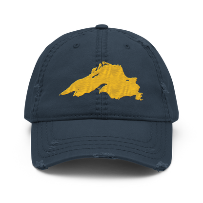 Lake Superior Distressed Dad Hat | Superior Gold