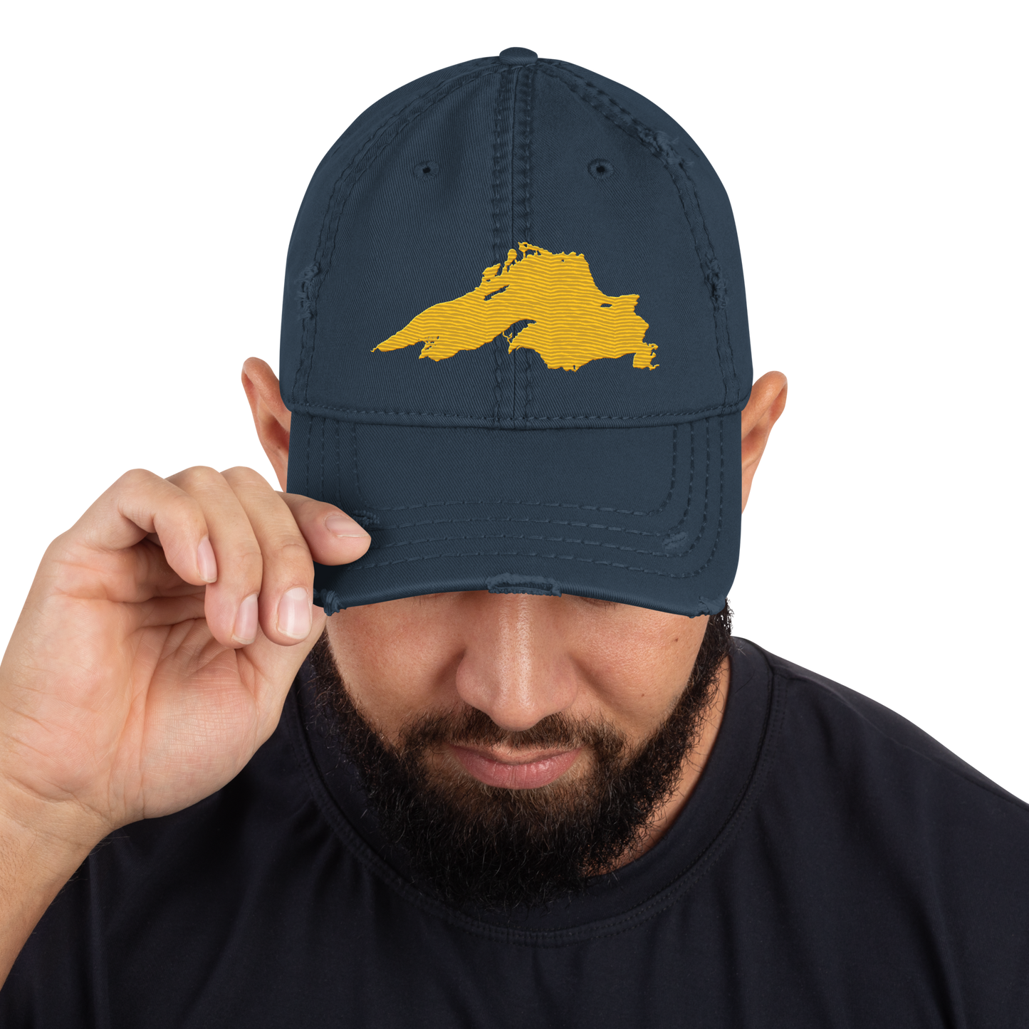 Lake Superior Distressed Dad Hat | Superior Gold