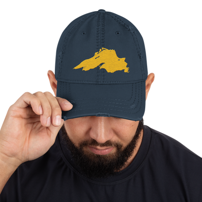 Lake Superior Distressed Dad Hat | Superior Gold