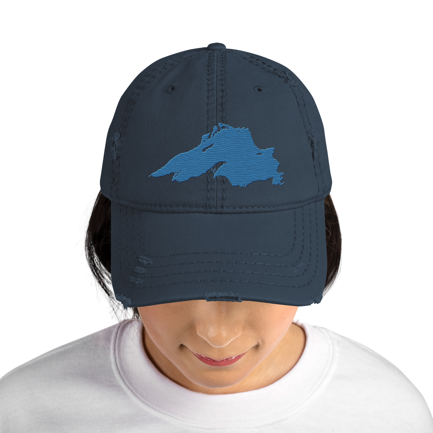 Lake Superior Distressed Dad Hat | Superior Blue