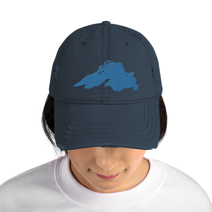 Lake Superior Distressed Dad Hat | Superior Blue