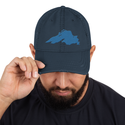 Lake Superior Distressed Dad Hat | Superior Blue