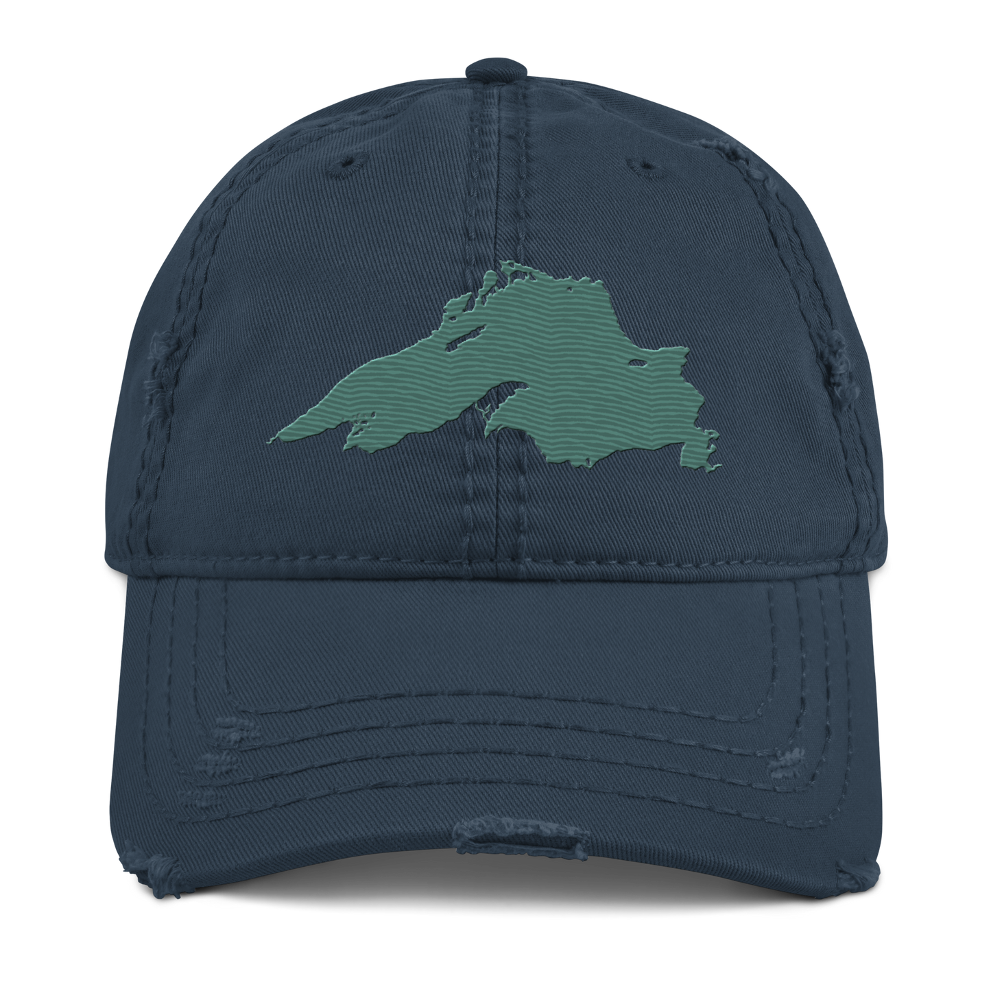 Lake Superior Distressed Dad Hat | Copper Green