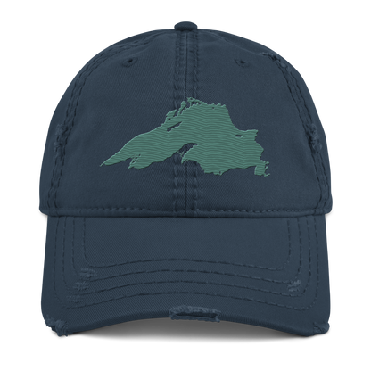 Lake Superior Distressed Dad Hat | Copper Green