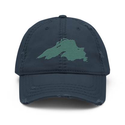 Lake Superior Distressed Dad Hat | Copper Green