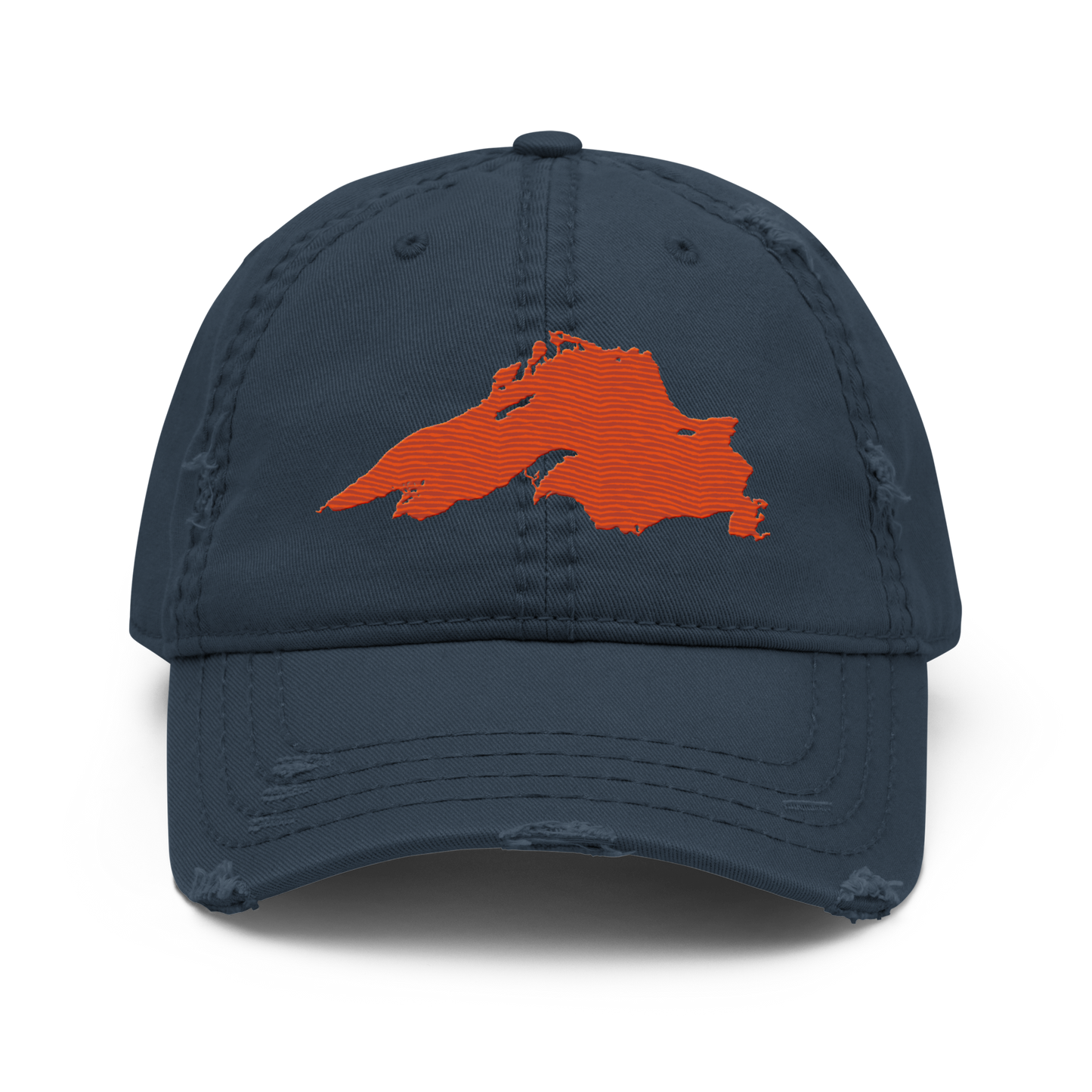 Lake Superior Distressed Dad Hat | Maple Leaf Orange