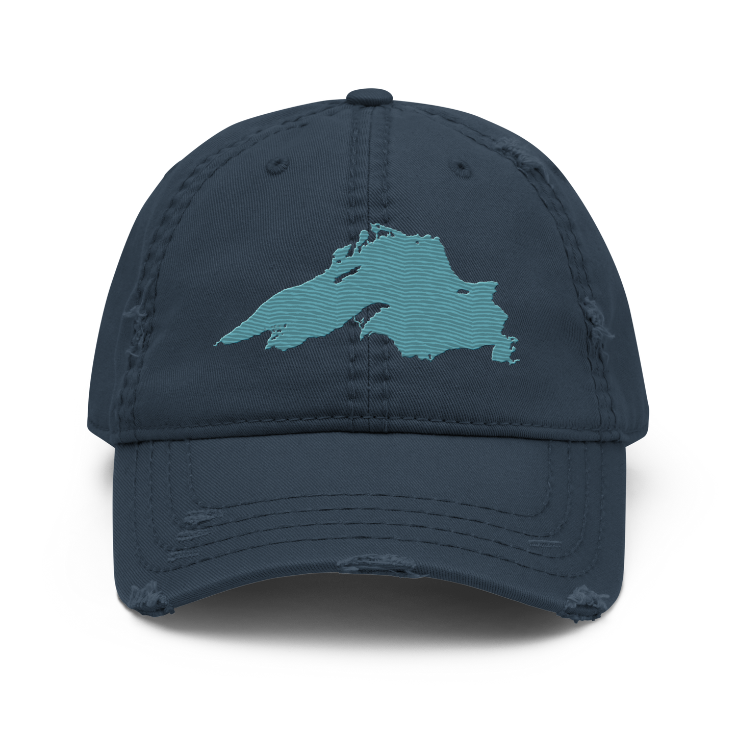 Lake Superior Distressed Dad Hat | Huron Blue