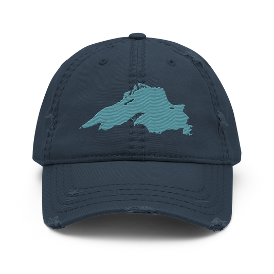 Lake Superior Distressed Dad Hat | Huron Blue