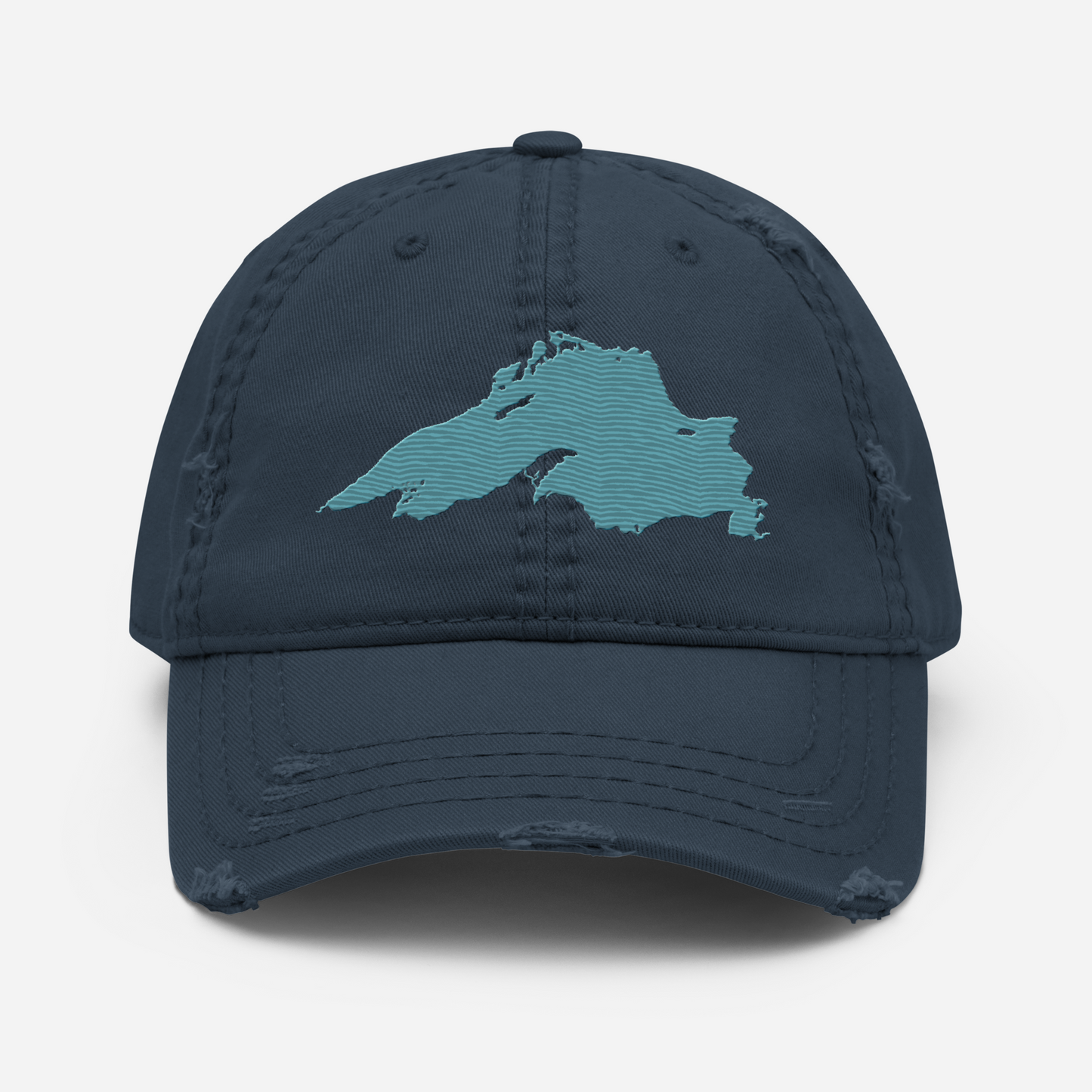 Lake Superior Distressed Dad Hat | Huron Blue