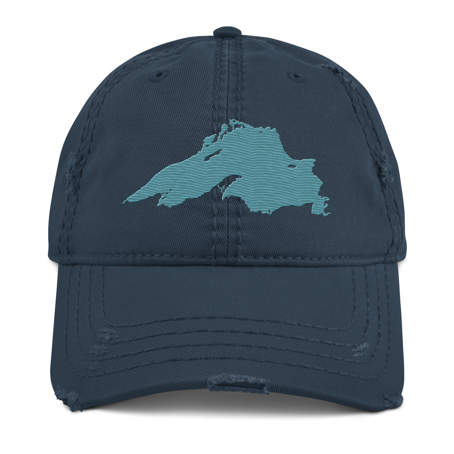 Lake Superior Distressed Dad Hat | Huron Blue