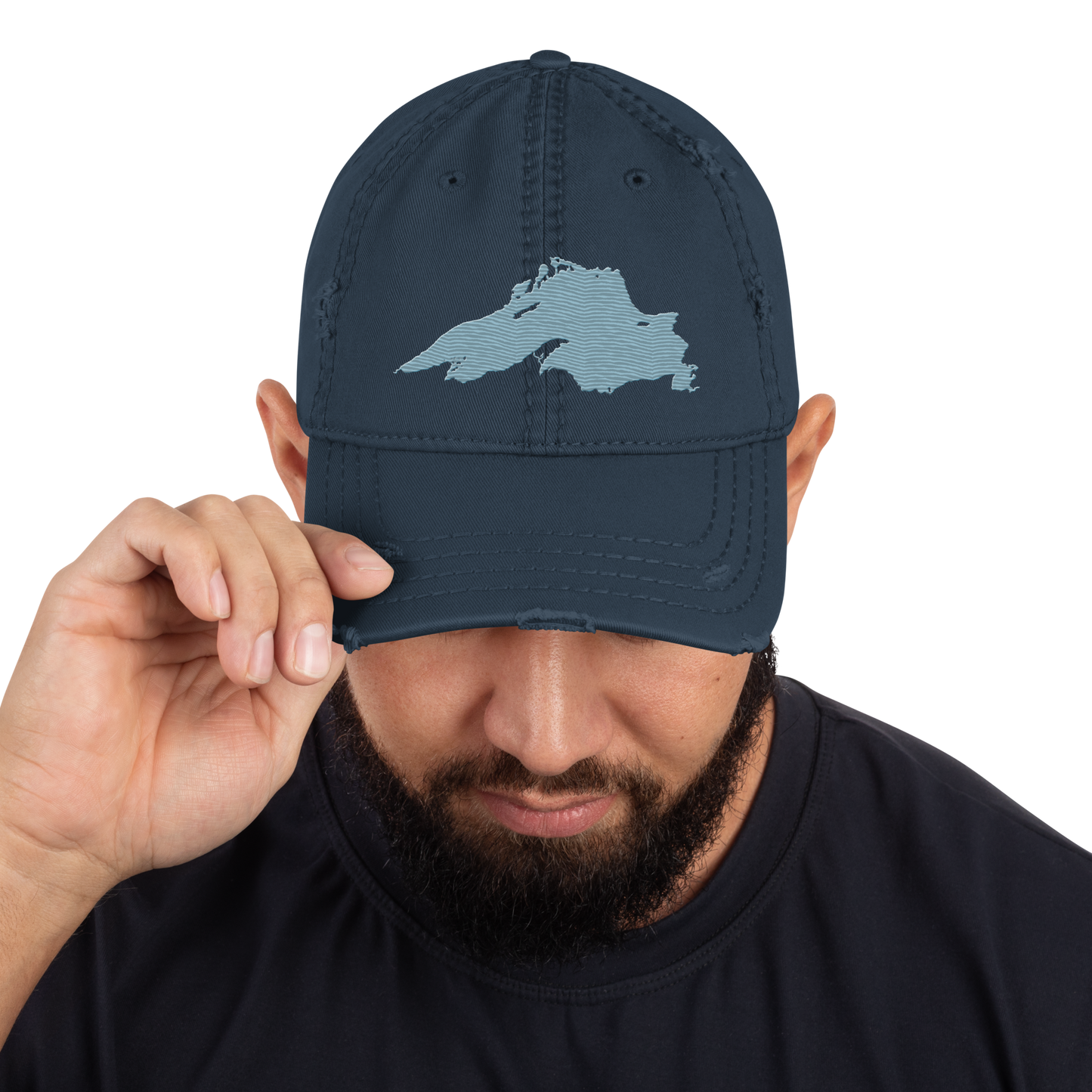 Lake Superior Distressed Dad Hat | Opal Blue