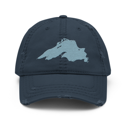 Lake Superior Distressed Dad Hat | Opal Blue