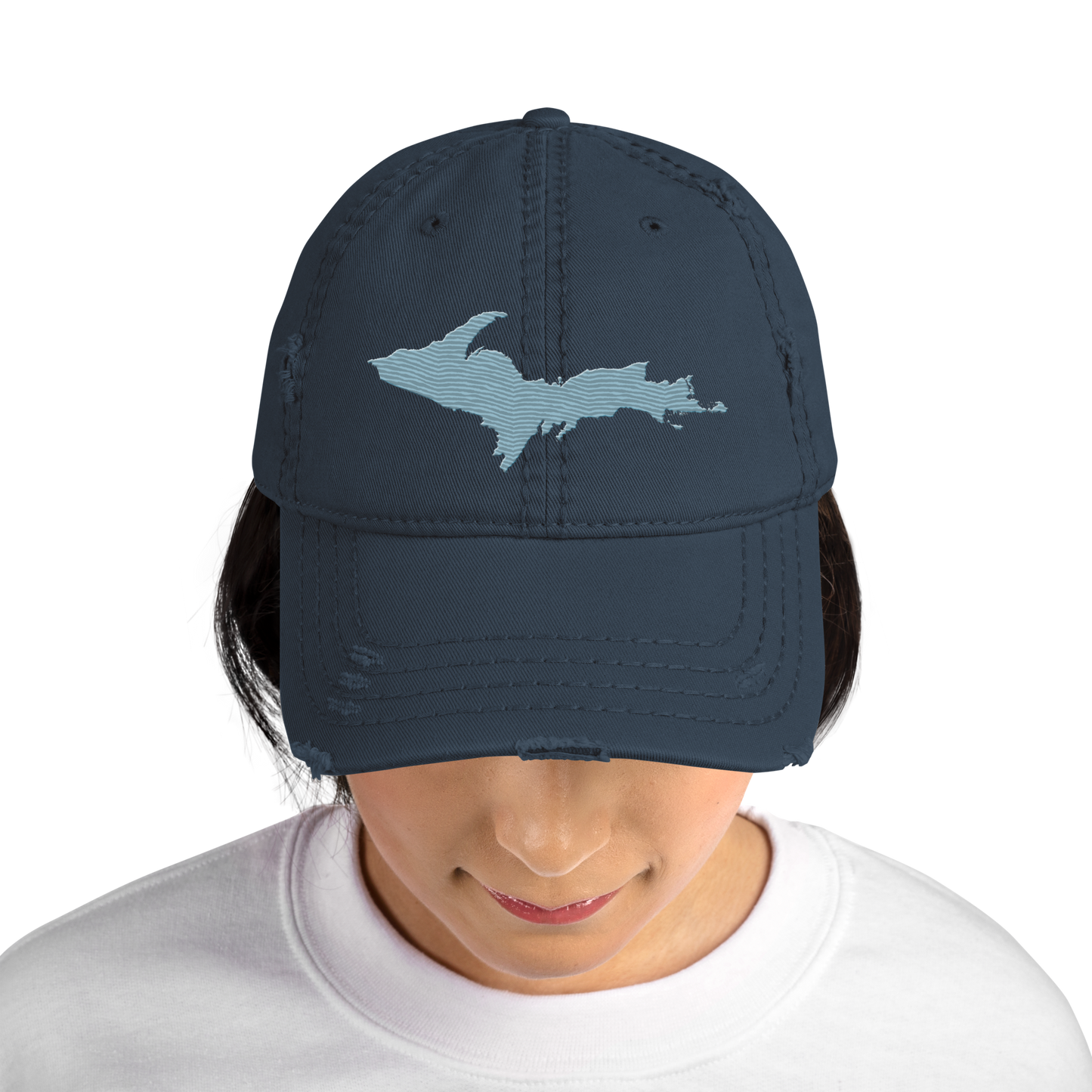 Upper Peninsula Distressed Dad Hat | Opal Blue