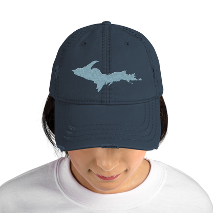 Upper Peninsula Distressed Dad Hat | Opal Blue