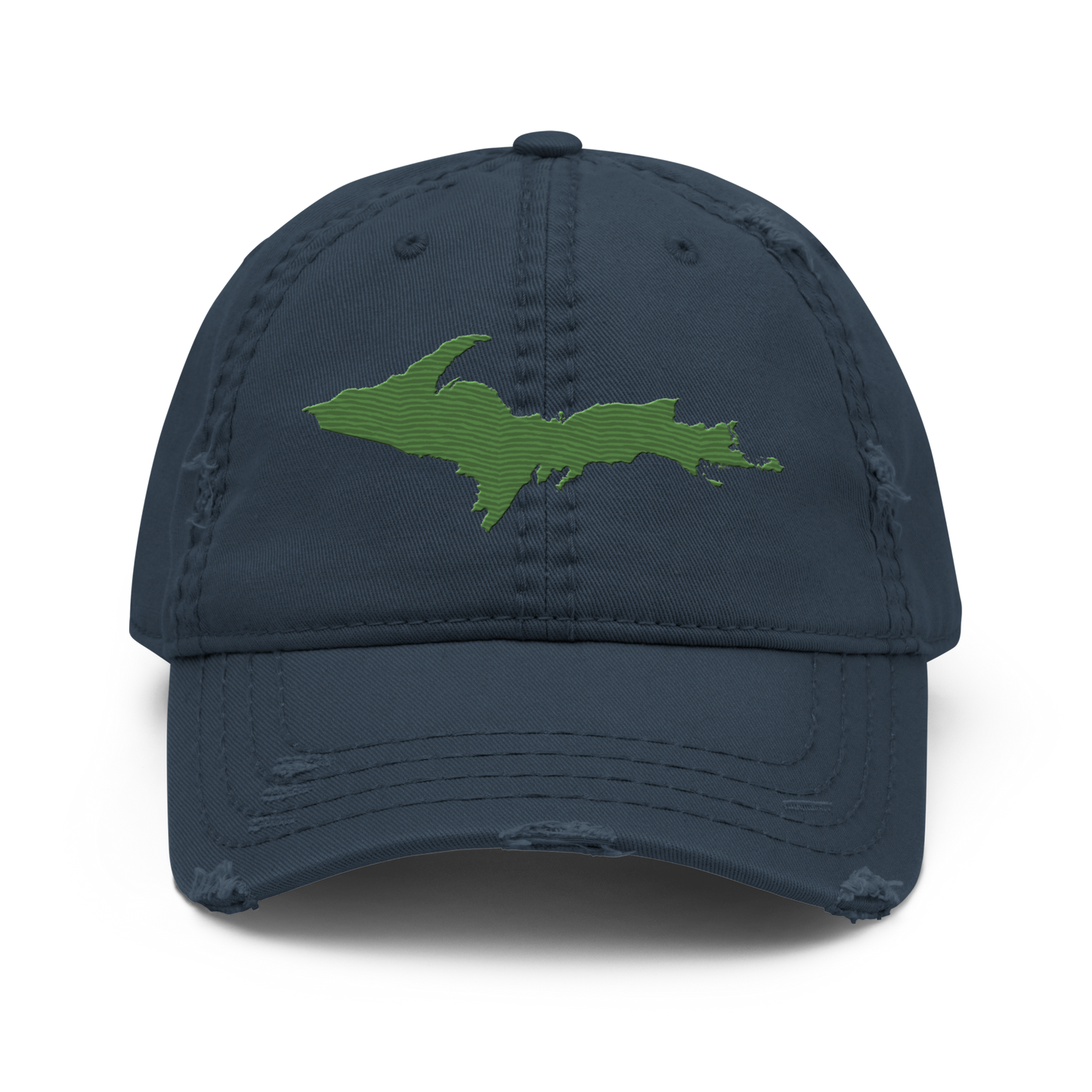 Upper Peninsula Distressed Dad Hat | Pine Green