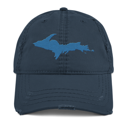 Upper Peninsula Distressed Dad Hat | Superior Blue